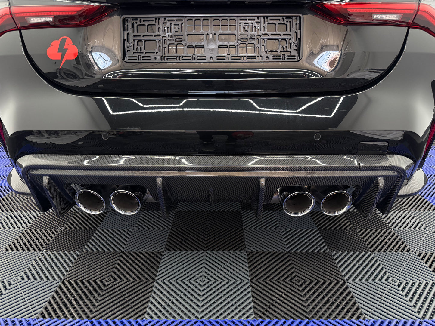 Bmw M3 G80 G81 spoiler zderzaka tylnego karbon