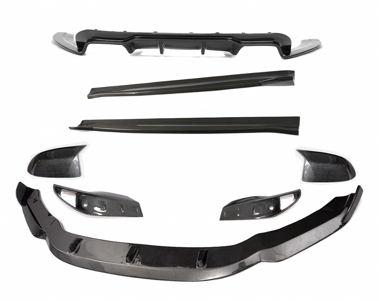 BMW X5M F85 SPOILER PRZÓD TYŁ LISTWA CARBON NAKŁADKA KPL
