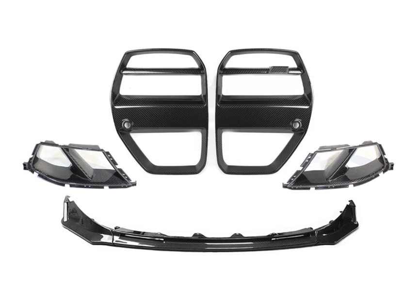 BMW M3 M4 G80 G81 G82 G83 GRILL KRATKA SPOILER PRZÓD CARBON
