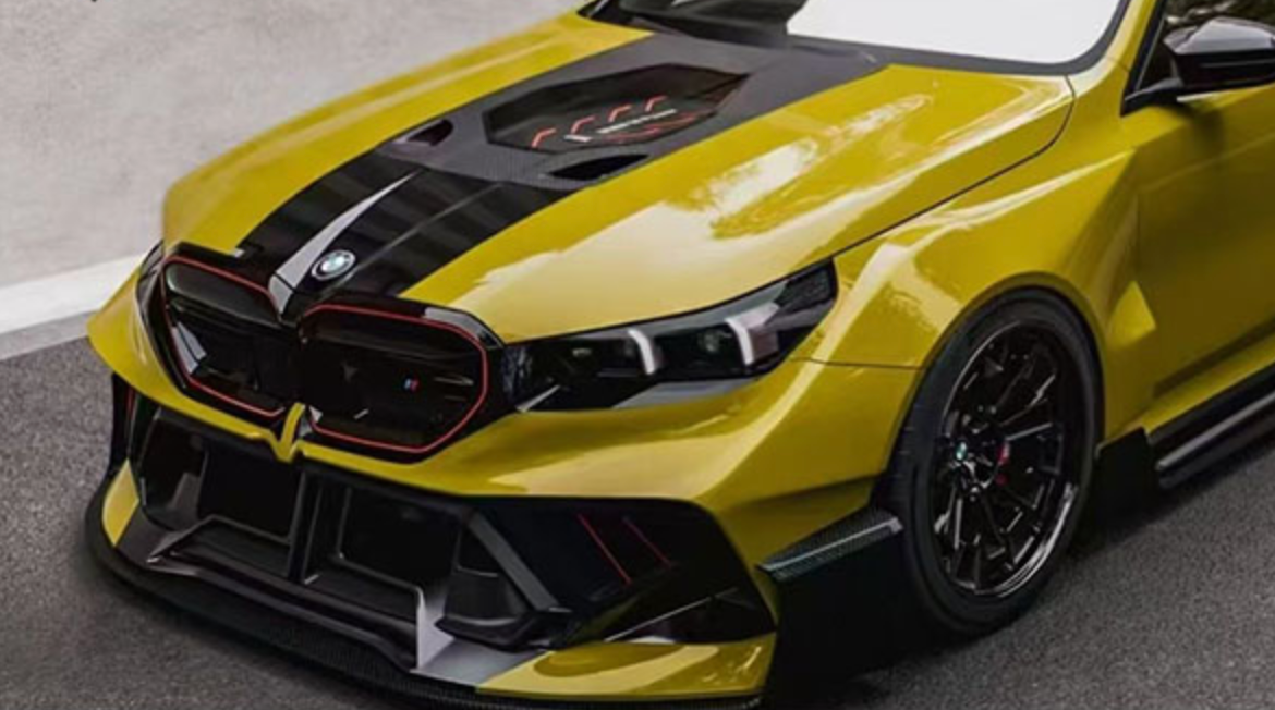 BMW 5 V G60 G68 M5 G90 MASKA POKRYWA SILNIKA CARBON carbon