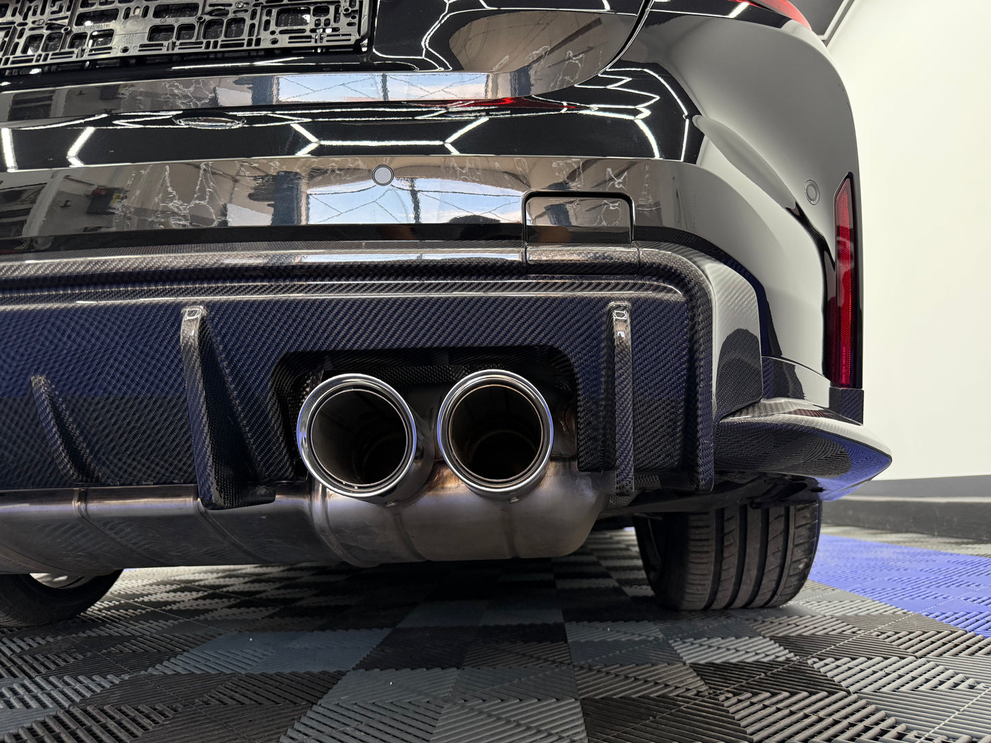 Bmw M3 G80 G81 spoiler zderzaka tylnego karbon