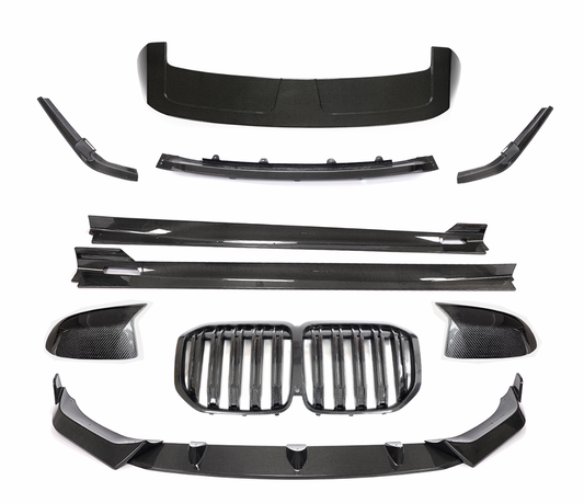 BMW X7 G07 SPOILER PRZÓD TYŁ LISTWA KOMPLET CARBON