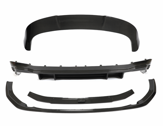 AUDI RS4 SPOILER PRZÓD TYŁ LISTWA CARBON KPL