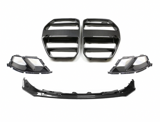 BMW M3 M4 G80 G81 G82 G83 GRILL KRATKA SPOILER PRZÓD CARBON