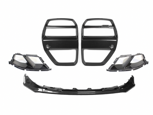 BMW M3 M4 G80 G81 G82 G83 GRILL KRATKA SPOILER PRZÓD CARBON