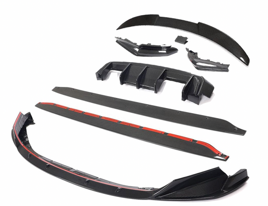 BMW M3 G80 LISTWA SPOILER SPLITER ZDERZAK PRZÓD TYŁ CARBON KOMPLET