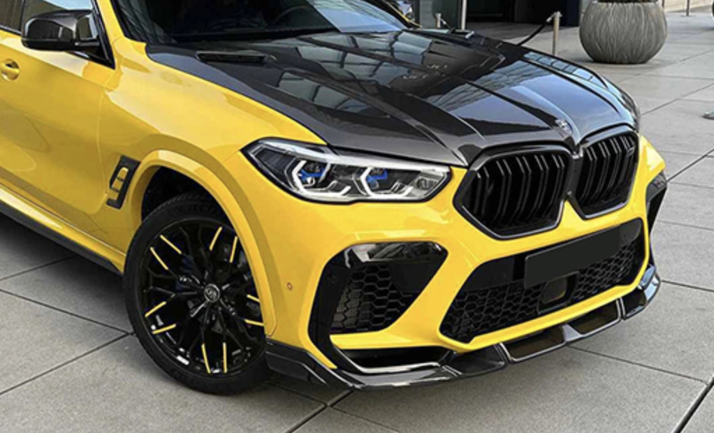 BMW X6M F96 X6 CompeTITION MASKA SPOILER DYFUZOR PRZÓD TYŁ KOMPLET CARBON