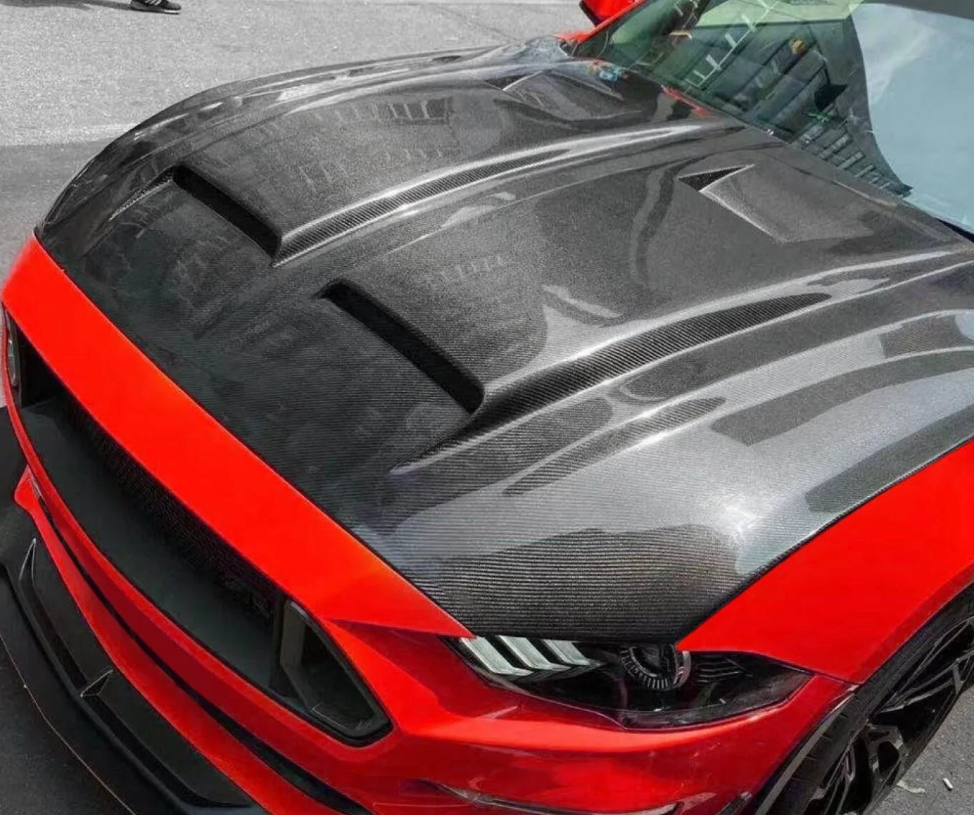 Ford Mustang MASKA POKRYWA SILNIKA CARBON 2018-2022